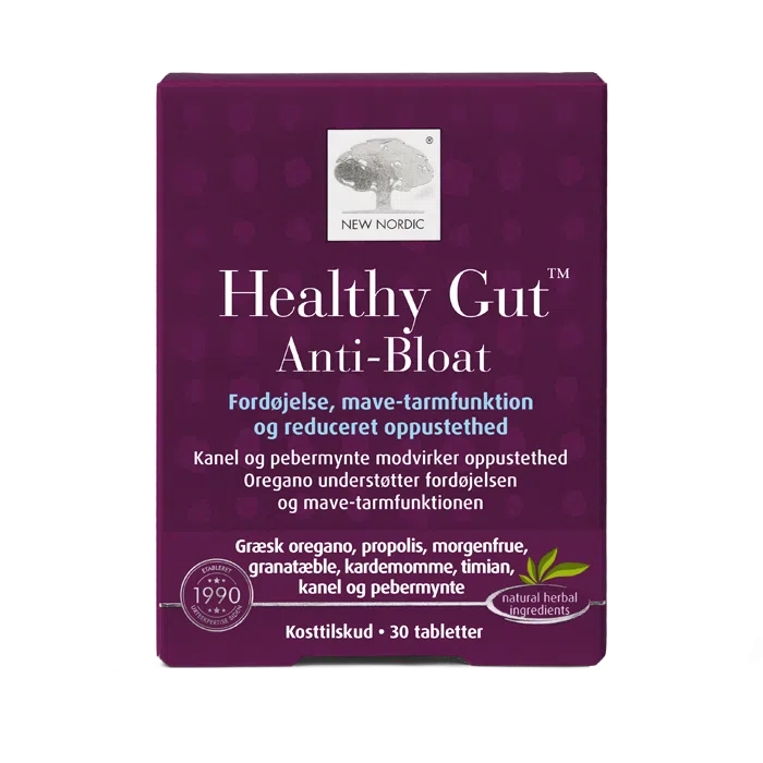 New Nordic Healthy Gut Anti-Bloat 30 tabletter – pakning