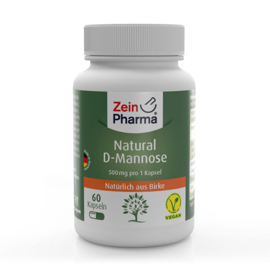 Zein Pharma Natural D-Mannose 500 mg 160 vegetabilske kapsler