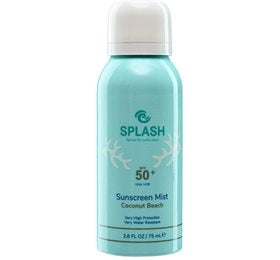 Splash Coconut Beach Sunscreen Mist SPF50 Travel Size - 75 ml. Solcreme