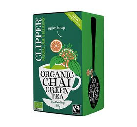 Clipper Grøn Te Chai Ø 20br.