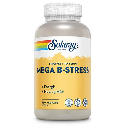 Solaray Mega B-Stress 250 kapsler - 2 for 639,-