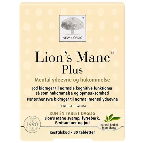 New Nordic Lion’s Mane Plus 30 tabletter – pakning