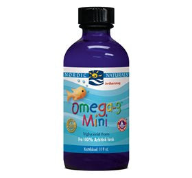 Nordic Naturals Omega 3 mini m. jordbærsmag 119ml.