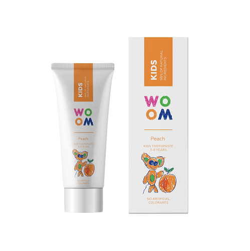 WOOM KIDS - Børnetandpasta med Ferskensmag 3 - 8 år + 50 ml.