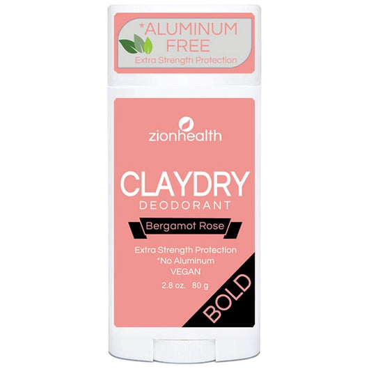 Zionhealth - Bio Claydry deodorant - Bergamot Rose 80g.