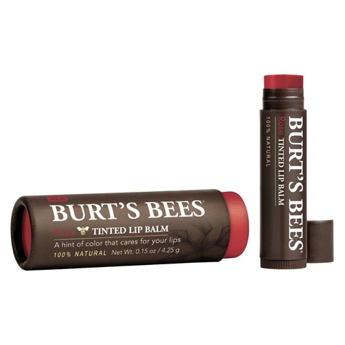 Se Burt's Bees Lip balm farvet rose &bull; 4,25g. hos Helsegrossisten.dk