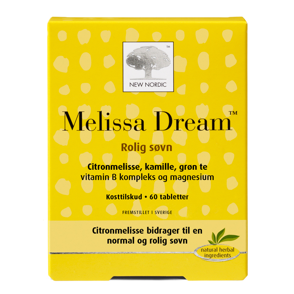 Se New Nordic Melissa Dream &bull; 60 tabl. hos Helsegrossisten.dk