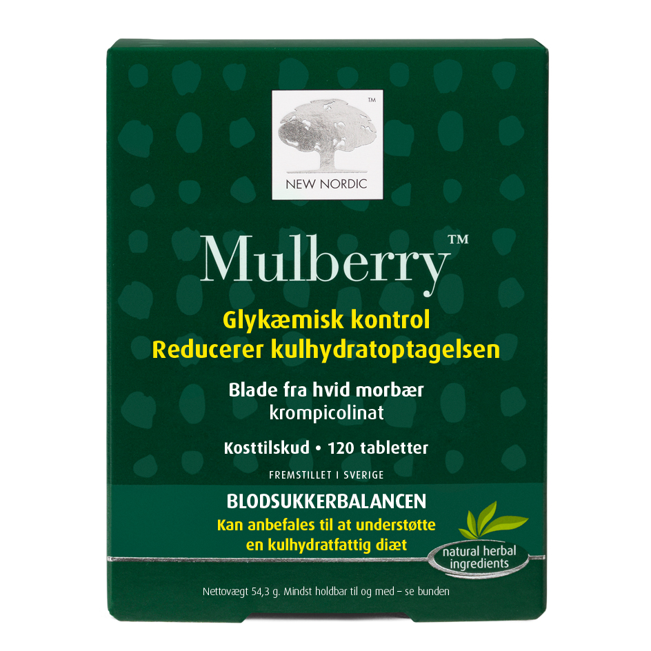 Se New Nordic Mulberry &bull; 120 tabl. hos Helsegrossisten.dk