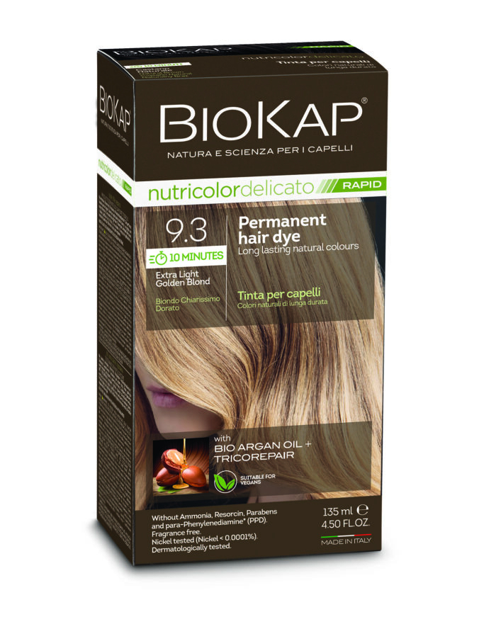 BiokapÂ® NutricolorDelicato Permanent Hårfarve Ekstra Light Golden Blond 9,3