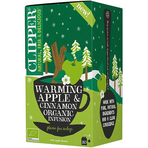 UDSALG Clipper Warming Apple Cinnamon Organic Infusion 20br. køb billig