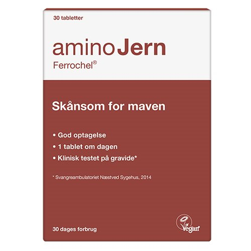 Se Amino Jern 25 mg. 30 tabl. X hos Helsegrossisten.dk