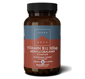 Se Terranova B12 vitamin 500 mcg &bull; 50 kapsler hos Helsegrossisten.dk