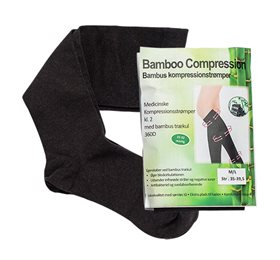 Se Bamboo Pro Bambus kompressionsstrømper kl. 2 Str. M/L 1stk. hos Helsegrossisten.dk