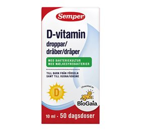 Se BioGaia D-vitamindråber Semper (10 ml) hos Helsegrossisten.dk
