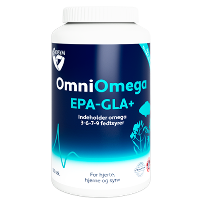 Se Biosym OmniOmega EPA-GLA+ 120 kaps. DATOVARE 07/2024 hos Helsegrossisten.dk