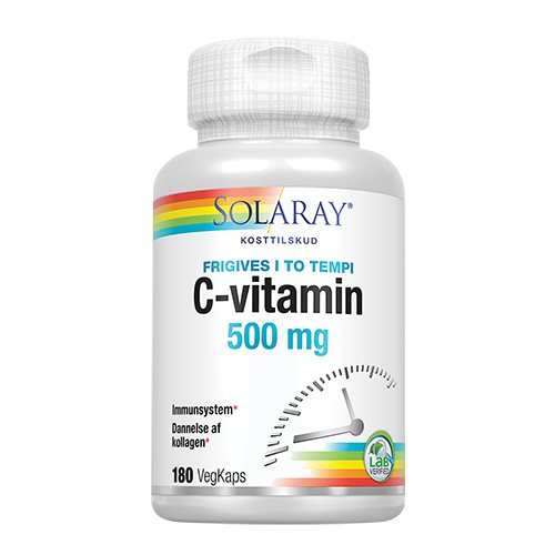 Billede af Solaray C-vitamin 500 mg 180 kapsler hos Helsegrossisten.dk