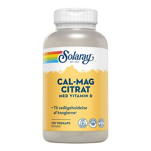 Solaray Cal-Mag Citrat m. D-vitamin 270 kaps.
