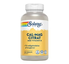 Billede af Solaray Cal-Mag Citrat m. D-vitamin 270 kaps.