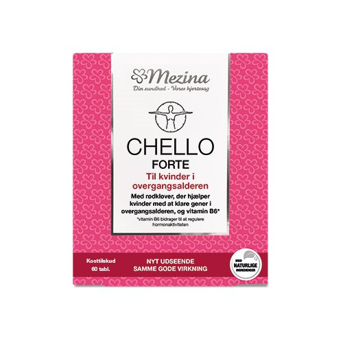 Se Mezina Chello Forte 60 tabletter hos Helsegrossisten.dk
