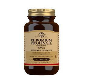 Se Solgar Chrom Picolinat 100mg (Chromium), 90 tabl. hos Helsegrossisten.dk