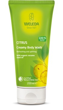 Se Weleda Creamy Body Wash Refresh Citrus 200 ml. hos Helsegrossisten.dk