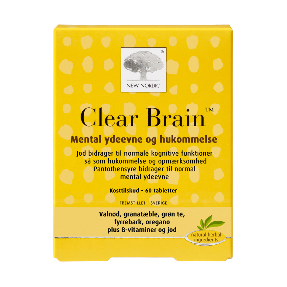 Se New Nordic Clear Brain&trade; 60 tabl. hos Helsegrossisten.dk