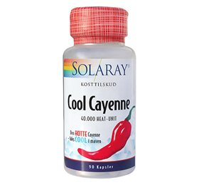 Se Cool Cayenne 300 mg - 90 kapsler hos Helsegrossisten.dk