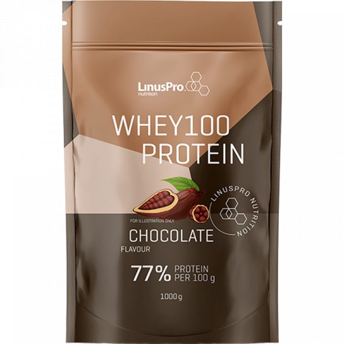  LinusPro WHEY100 Chokolade 77% protein - 400g.