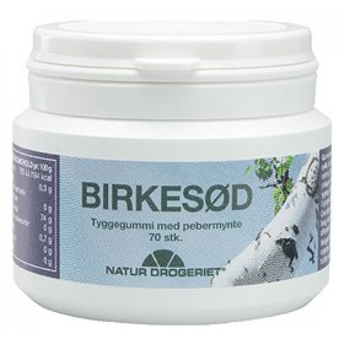 ND Tyggegummi Birkesød m. Pebermynte • 70 stk.