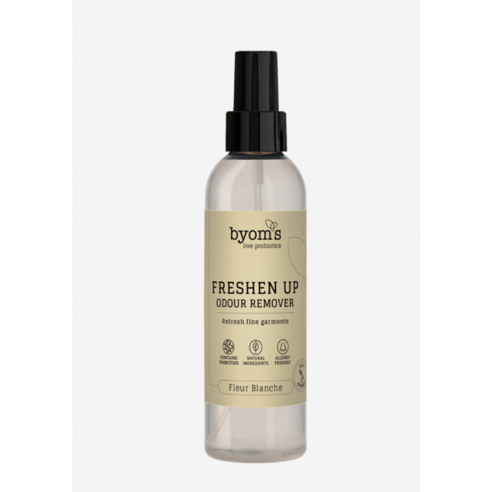 Byoms FRESHEN UP – PROBIOTIC ODOUR REMOVER – Fleur Blanche – with silk extract (200 ml)