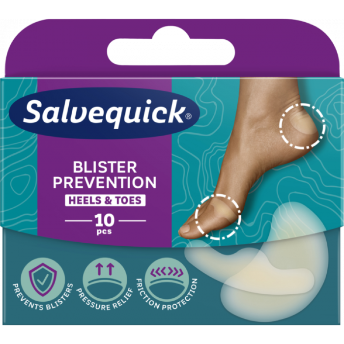 Salvequick Blister Prevention Heels & Toes (10 stk.)