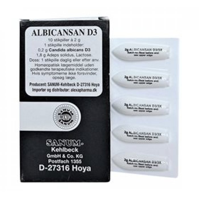 Albicansan stikpiller • 10 stk.