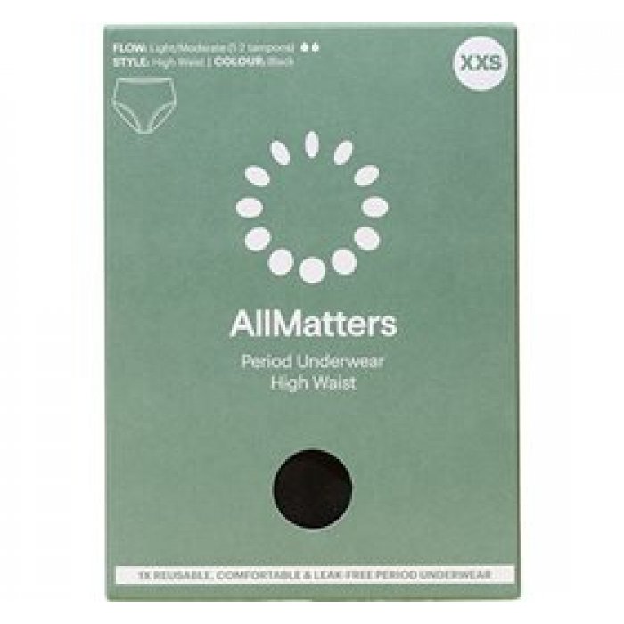 AllMatters Menstruationstrusse High Waist Underwear Light/Moderate XXS