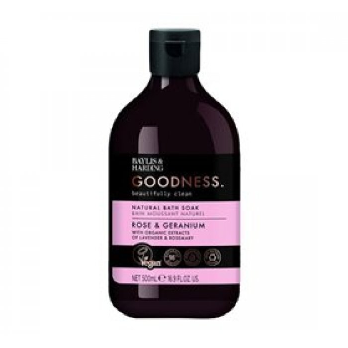 Baylis & Harding Goodness Badesæbe rose & geranium • 500ml.