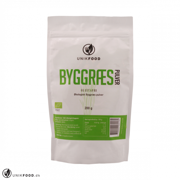 Unik Food Byggræs pulver Ø • 200g