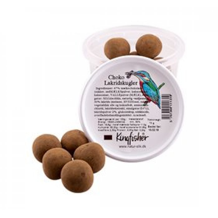 Kingfischer Choko lakridskugler 70g
