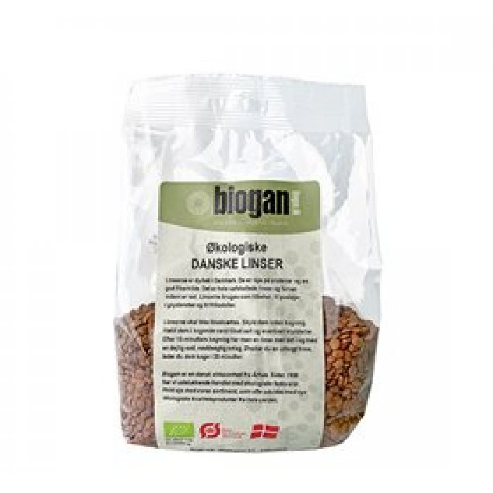 Biogan Økologiske danske linser 400 g