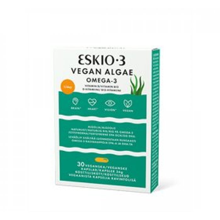 Eskio-3 Vegan Algae - Vegansk Omega 3 • 30 kaps.   