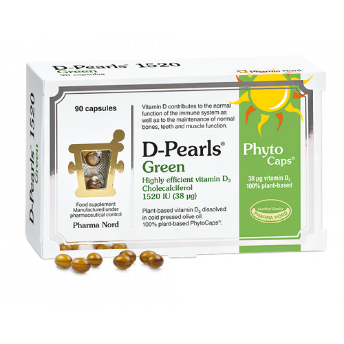 Pharma Nord D-Pearls Phyto 38 µg • 80 kapsler