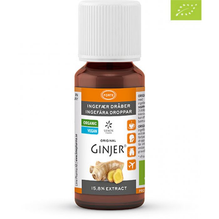 GINJER FORTE Økologiske Ingefærdråber – 50 ml.