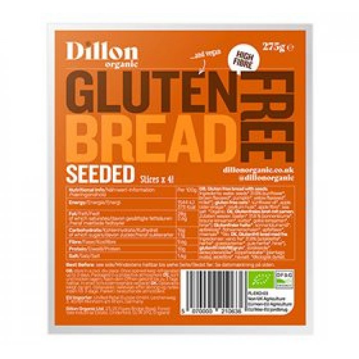 Glutenfrit brød m. frø (skiveskåret) Ø 275G