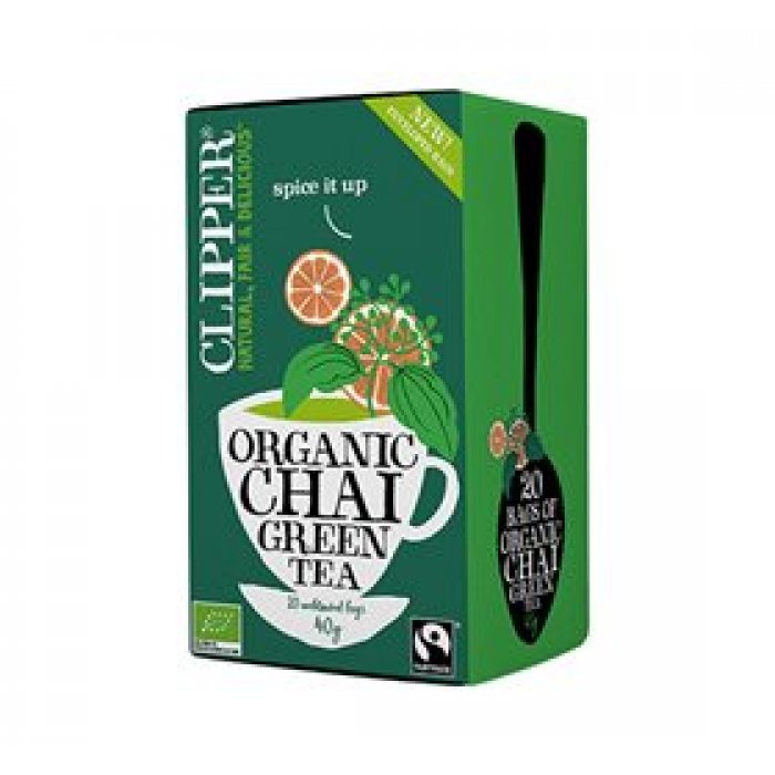 Clipper Grøn Te Chai Ø 20br.