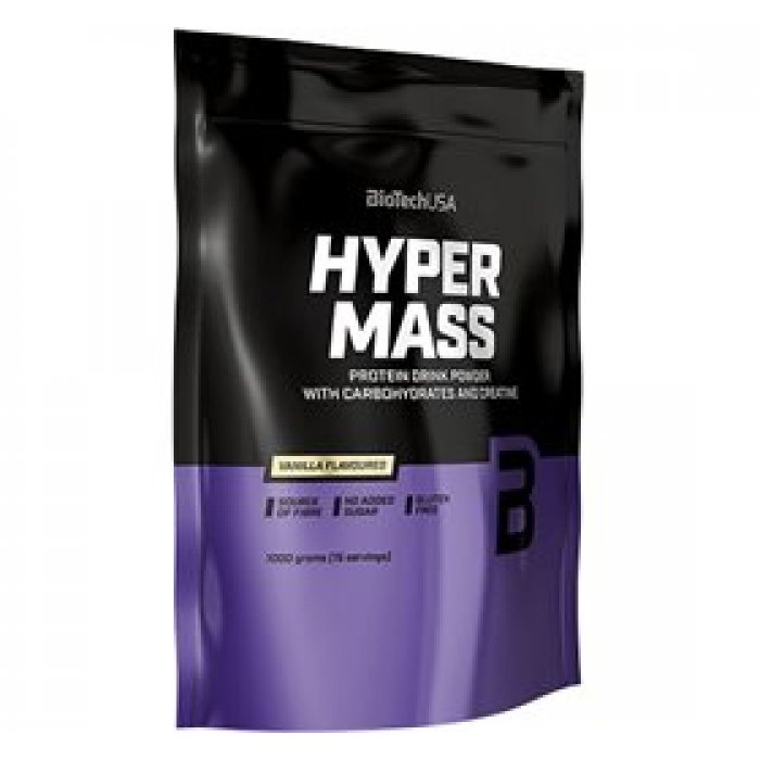BioTechUSA Hyper Mass Protein Pulver - Vanilje - 1000g.
