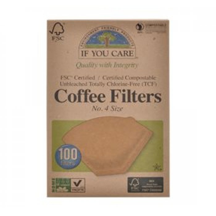 Kaffefilter ubleget no. 4 100 stk