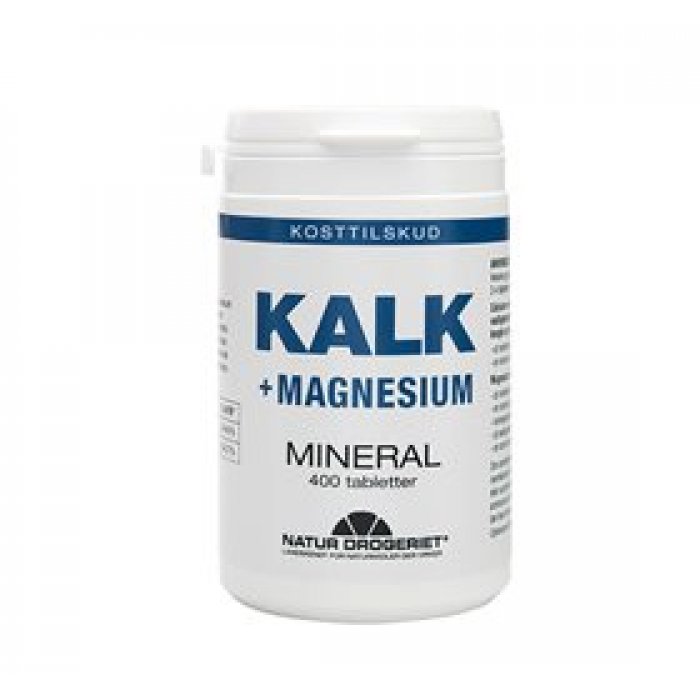 Natur Drogeriet Kalk + magnesium • 400 tab.