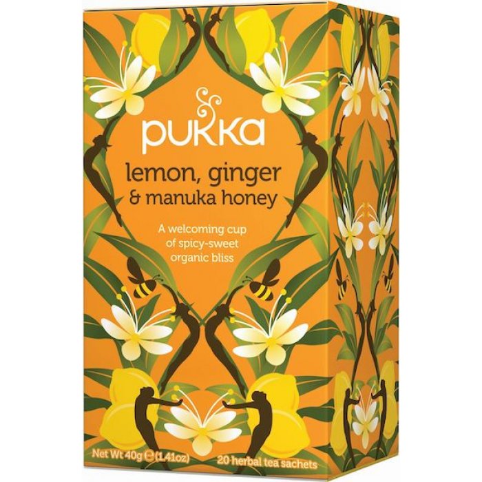 Pukka Lemon, Ginger & Manuka te • 20 breve