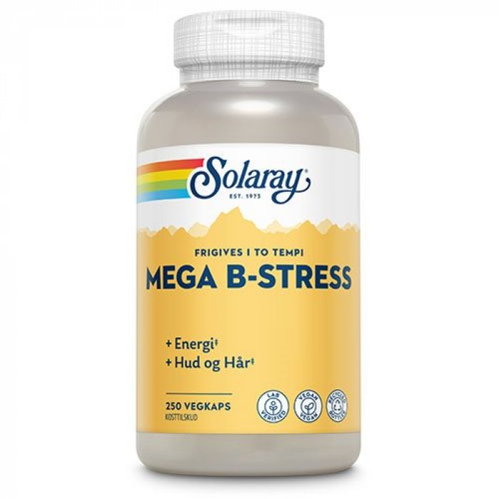 Solaray Mega B-Stress 250 kapsler 