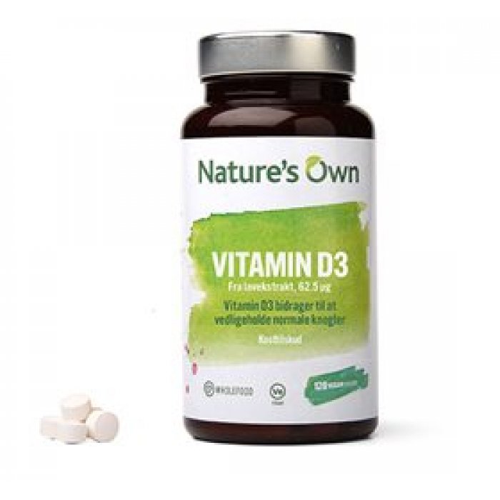 Natures Own Vitamin D3 vegan 120 tab.