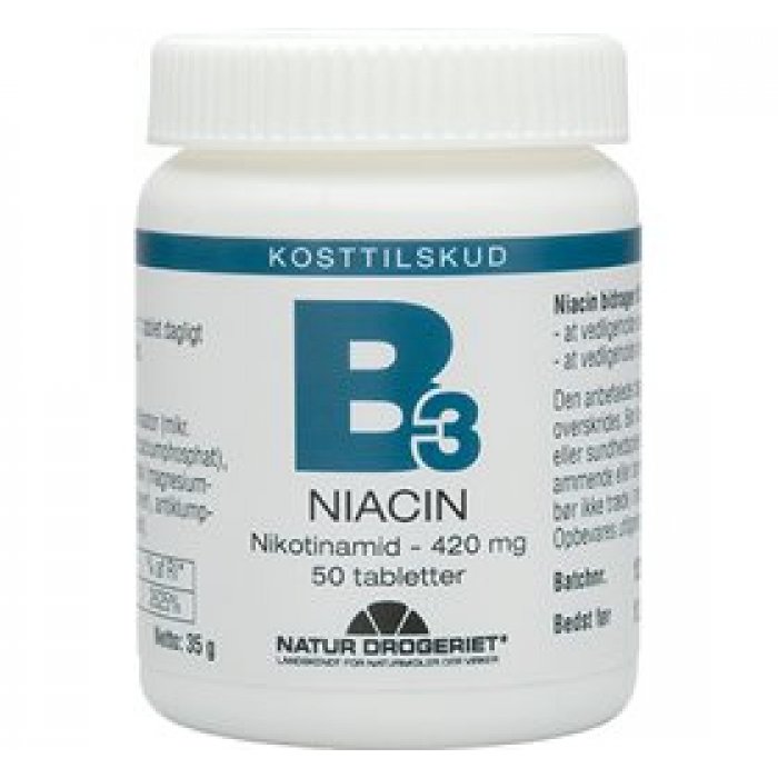 ND Niacin (nikotinamid) 420 mg 50 tabletter