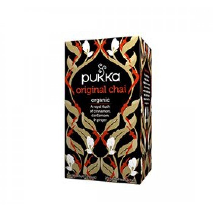 Pukka Original Chai te Ø sort te, kanel & kardemomme • 20 br.